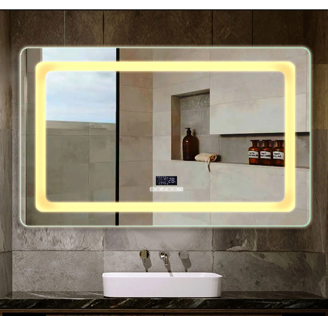 Professional Popular Design LED Lighting Custom Irregular Shape Smart Bathroom Art Mirror